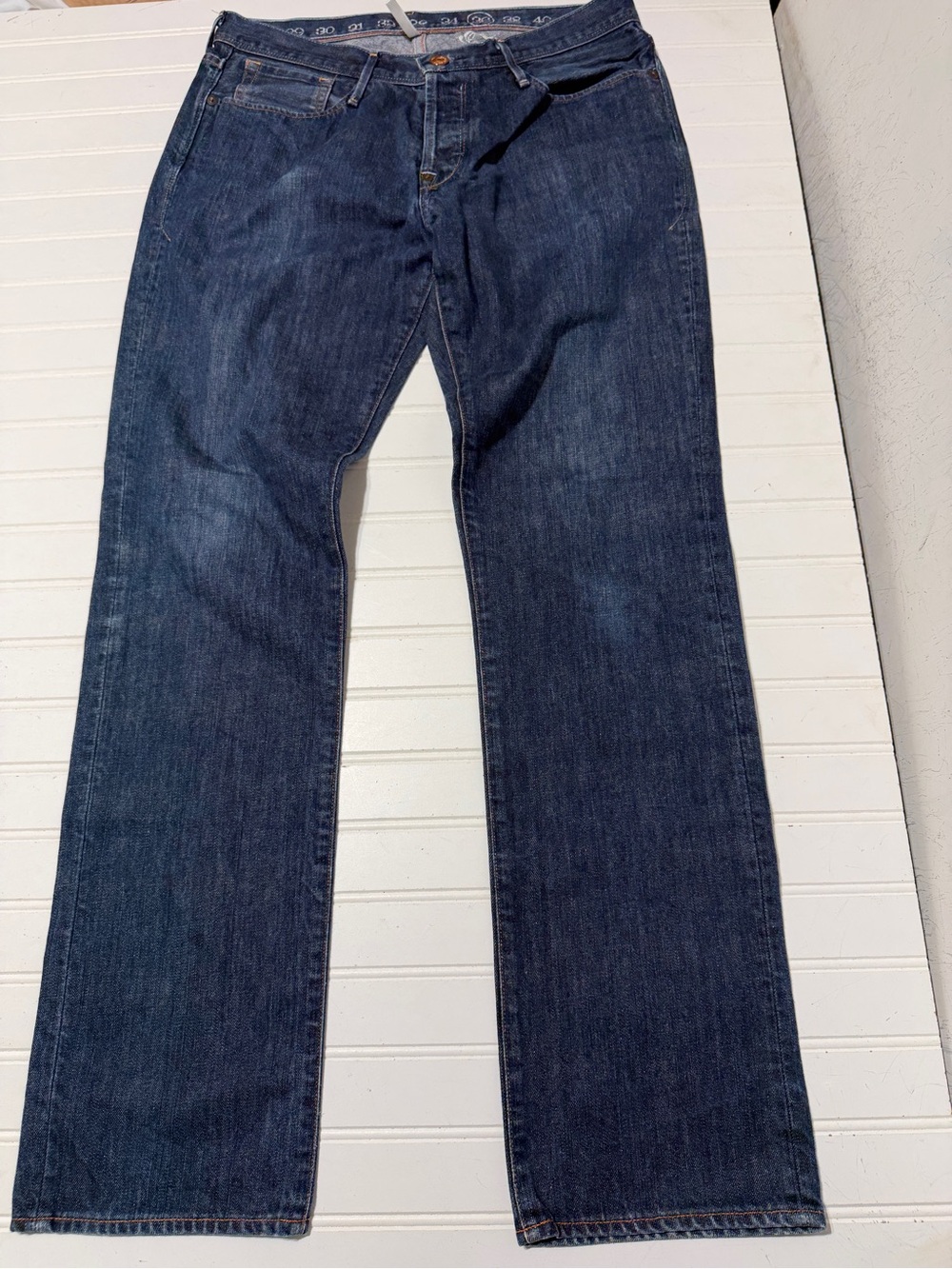 Earnest Sewn KYRRE Men’s Jeans - 34" Waist (Tag 36") - Button Fly - Made in USA